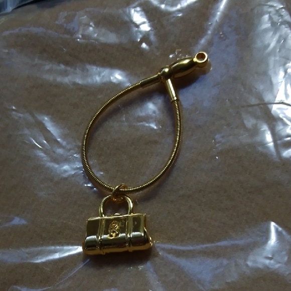 Roberta Di Camerino Gold Purse Charm Keychain - Picture 3 of 6